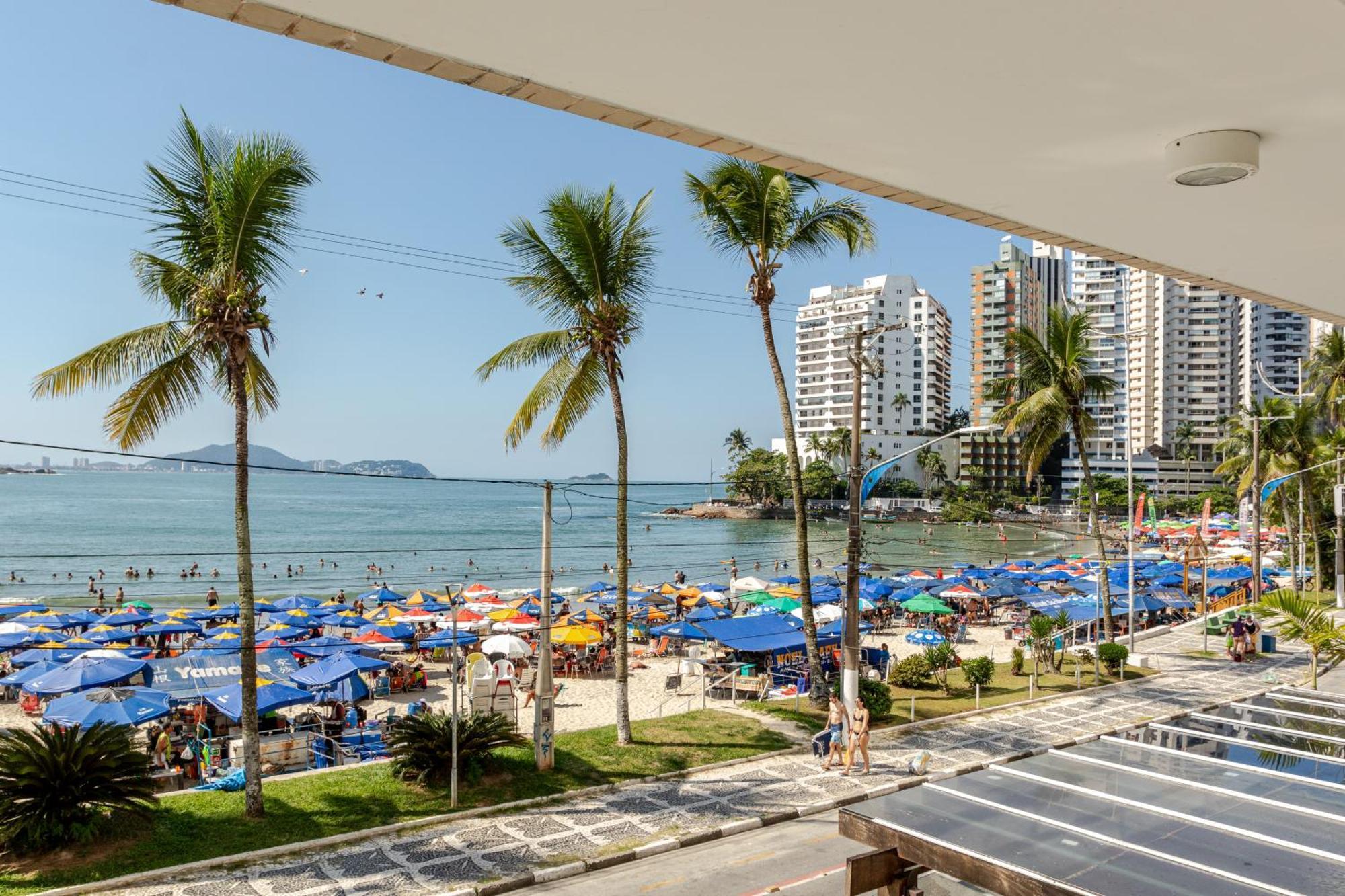 Apto - Predio De Frente Para Praia - Asturias - Guaruja - 2 Vagas Garagem - Wi-Fi E Ar Condicionado Luaran gambar